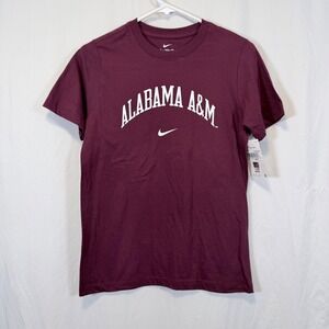 Nike Alabama A&M T-Shirt Core SS Tee Deep Maroon Graphic Mens Size Large